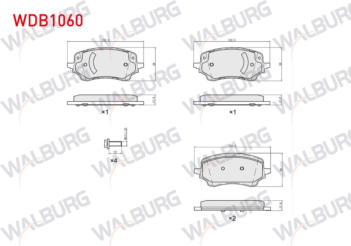 WALBURG WDB1060 Brake Pad Front Ford Puma 2019 — Brake Pads