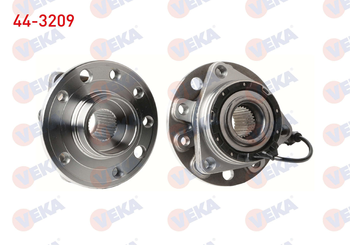 Veka 44-3209 Wheel Hub Left-Right Front with Bearing Opel Vectra C 1.6 16V 5 Lug ABS with Sensor 2002-2008 — Hub Assemblies