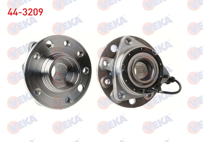Veka 44-3209 Wheel Hub Left-Right Front with Bearing Opel Vectra C 1.6 16V 5 Lug ABS with Sensor 2002-2008 — Hub Assemblies