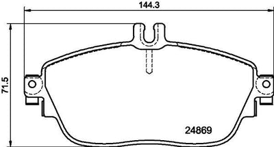 Hella 8DB355019-721 Brake Pad Front X156 13 > W176 13 > 18 W246 11 > 18 C117 13 > 19 — Brake Pads