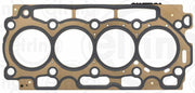 elring metal gasket for mini, elring 569.822 gasket specifications, elring metal gasket close-up ELRING Metal Gasket for Mini R-55/R-56 - Specifications for Mechanics and Automobile Manufacturers | 1.35mm Thickness ELRING Mini R-55/R-56 Metal Gasket - 1.35mm Thickness elring, metal-gasket, mini-r55, mini-r56, automobile-manufacturers, mechanics, gasket, performance-part, engine-parts, ai-generated
