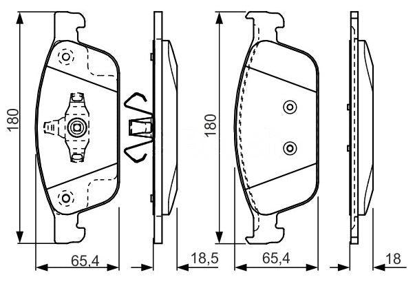 MGA 55661 Front Brake Disc Brake Pad (Focus 2011-Kuga 2013-Connect 2013 -) — Brake Pads