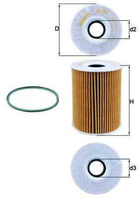 Mahle OX254D4 Oil Filter (Porsche: Cayenne 4.8S-Gts-T 10-/ Macan 3.0S 3.6T 14-/ Panamera 3.0S 3.6 4.8 09 -) — Oil Filters
