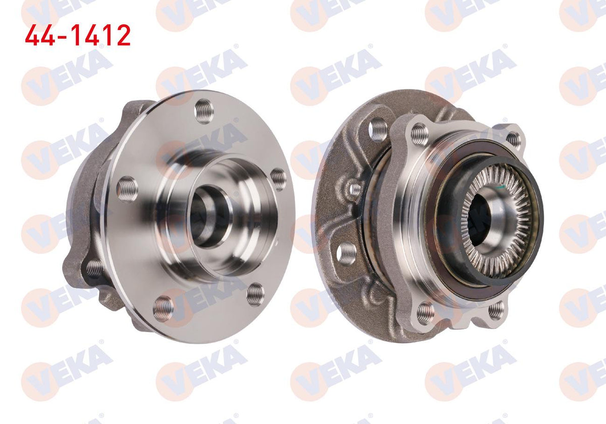 Veka 44-1412 Wheel Hub Left-Right Front with Bearing BMW 5 Series (F10) 520D xDrive 5 Lug ABS with Ring 30mm — Hub Assemblies