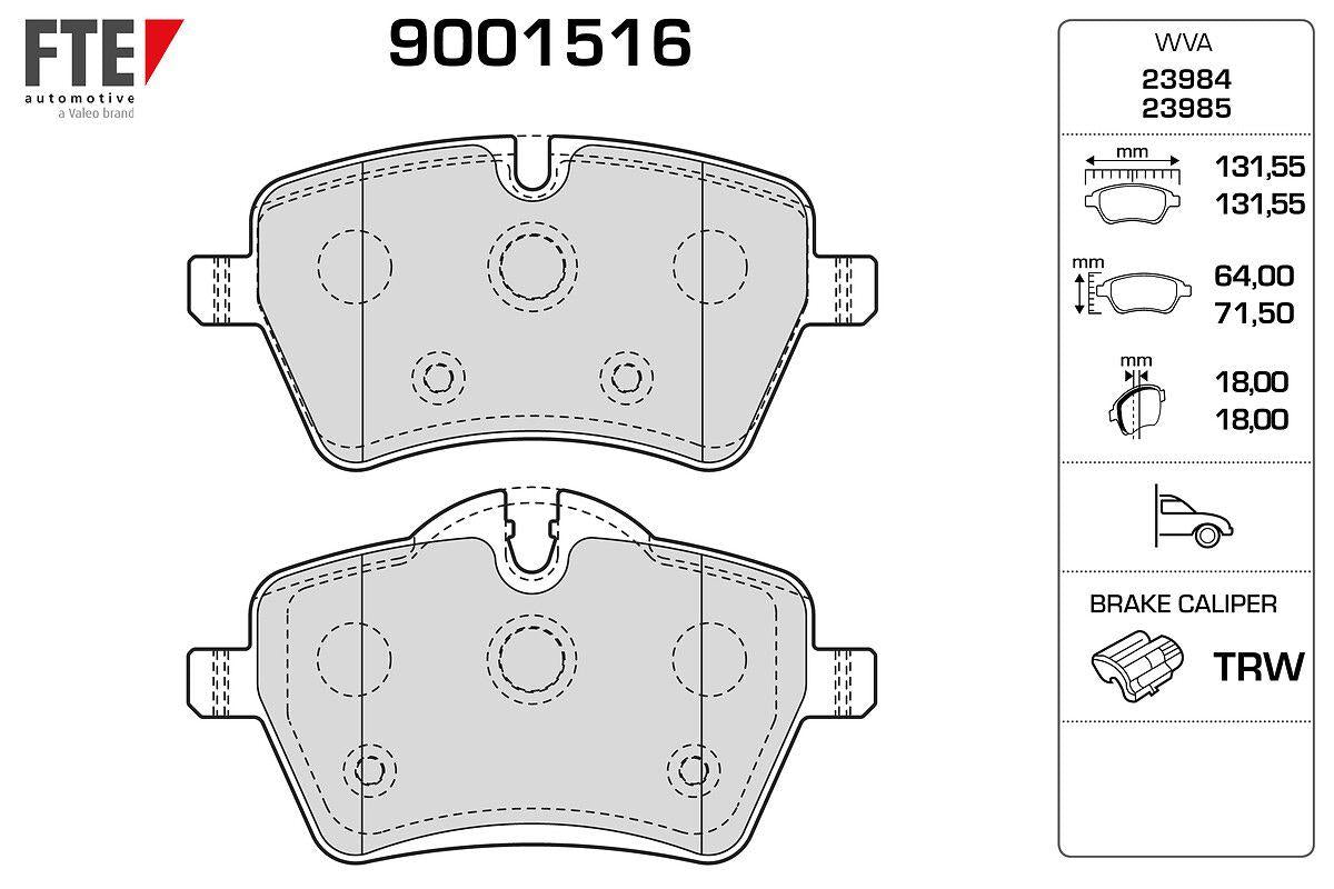 Fte 9001516 Brake Pad Front Mini R50 R53 John Cooper Works 06-06 R56 R57 R58 R59 Cooper S — Brake Pads