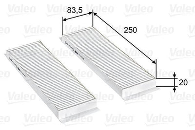 Valeo 715748 Cabin Air Filter Hyundai i20 2008 > — Air & Cabin Filters
