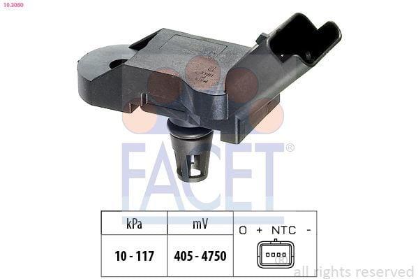 FACET 10.3080 Pressure Sensor for Emission Manifold - Compatible with Multiple Car Models — Emission Control
