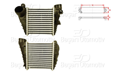 Wisco 1114136-00 Turbo Radiator (Intercooler) 185X188x85 VW Golf4 Bora A3 1.8 1.9 TDI 98 > — Radiators & Fans
