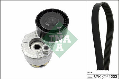 INA V Belt Kit 529000910 - Compatible with Clio II, III, Qashqai — Belts