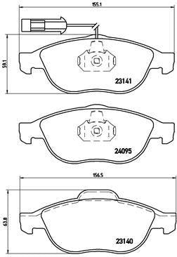 Brembo P23114 Brake Pad Front Low-Met Alfa Romeo Punto II-Marea-Bravo-Coupe-145-146 — Brake Pads