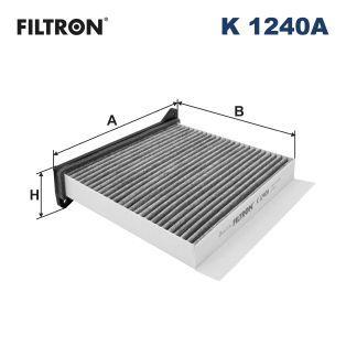 Filtron K1240A Cabin Air Filter Mitsubishi Lancer CS Outlander CU Grandis L200 1.6/2.0/2.0T/2.4 03-13 with Carbon