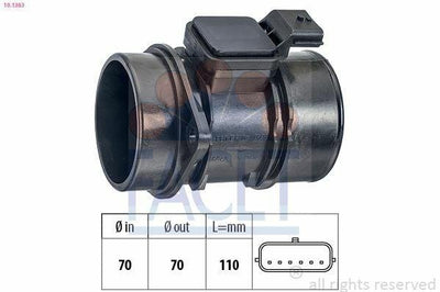 FACET Mass Air Flow Sensor - K9k for Megane II, Clio 3 and 2 more models — Engine Management Sensors
