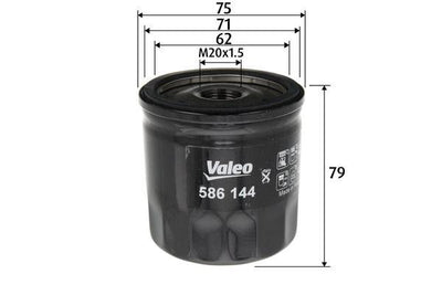 Valeo 586144 Oil Filter Qashqai Note Clio IV Megane IV Captur I Talisman Sandero II 1.5 dCi K9k — Oil Filters