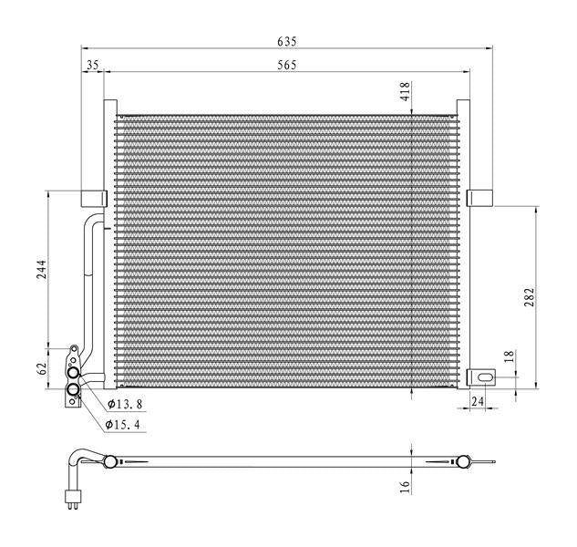 MGA 82422 A/C Condenser BMW E-46 M-43 / 52 / 54 N-40 / 42 / 45 / 46 — Condensers & Evaporators