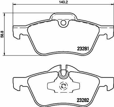 Hella Pagid R50-R52-R53 Brake Pad Front Compatible with MINI R50, MINI R52 and 1 more — Brake Pads