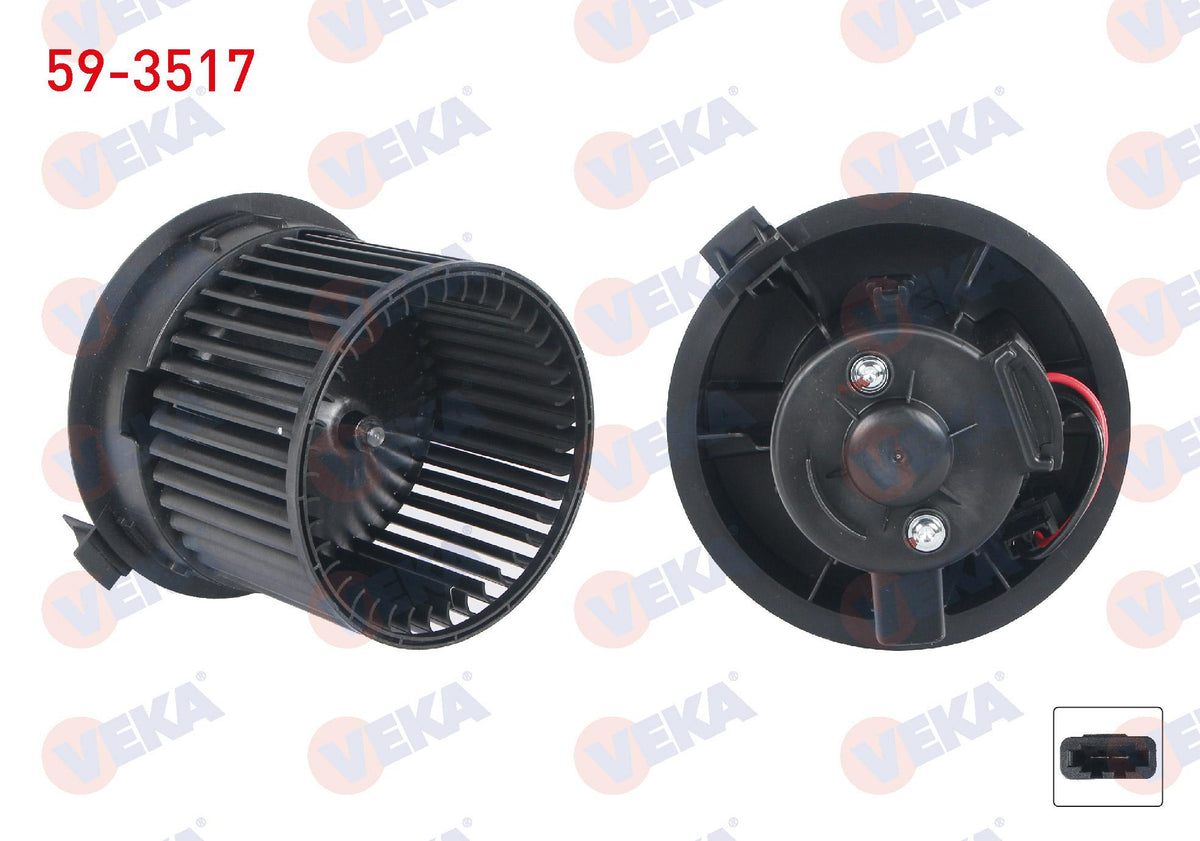 Veka 59-3517 Heater Motor Renault Clio IV 2012-/ Symbol 2013-/ Dacia Logan II 2012-/ Sandero II 2012 — Heater & Blower