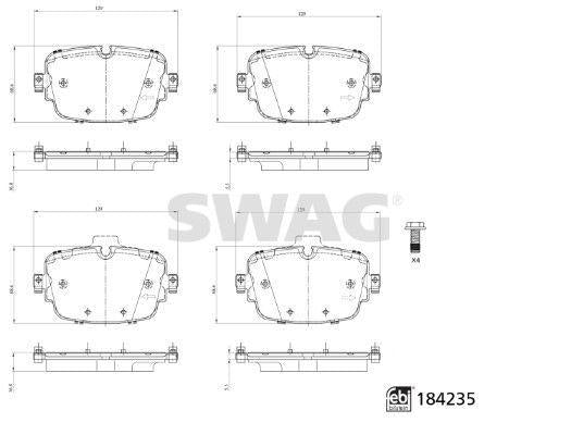 SWAG Rear Brake Pad Set for Audi — Brake Pads