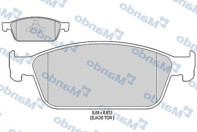 Mando MBF015284 Brake Pad Front 14-Focus-Connect — Brake Pads