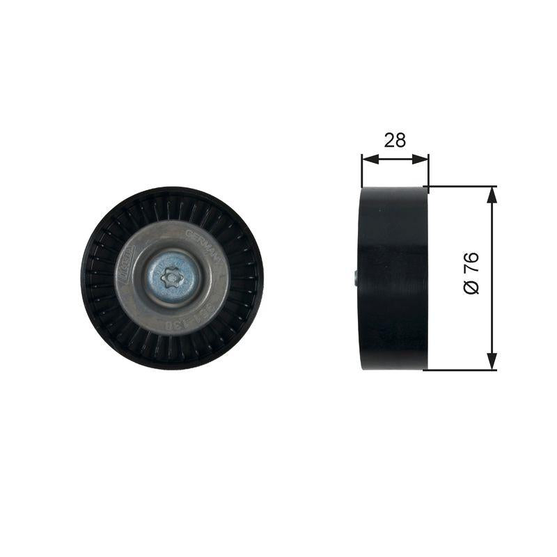 Gates T36423 V-Belt Tensioner W203/W204/W211/W212 Sprinter 08> — Pulleys & Tensioners