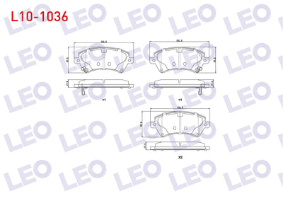 LEO L10-1036 Brake Pad Front with Wear Indicator Toyota Corolla 1.4 Vvt-I 2002-2007 / 1.6 Vvt-I 2002-2007 / 1.4 — Brake Pads