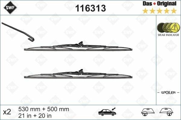 SWF Windscreen Wiper Set E-36 / Freelander I — Wipers