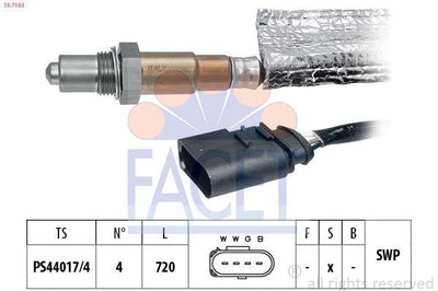 Facet 10.7163 Oxygen Lambda Sensor Golf IV Bora A3 Toledo 1.6 Aeh Akl 96 05 — Oxygen & Air-Fuel