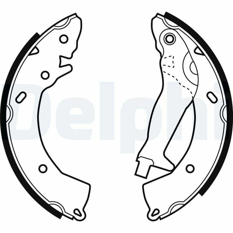 Delphi LS1966 Brake Shoe for Elantra V Sedan, Getz — Brake Cables & Hardware