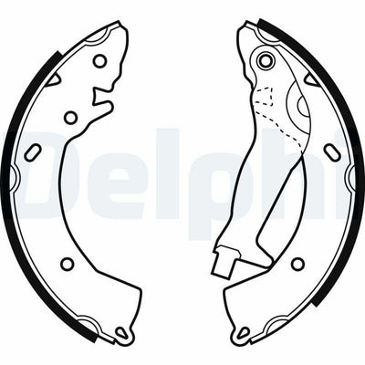 Delphi LS1966 Brake Shoe for Elantra V Sedan, Getz — Brake Cables & Hardware