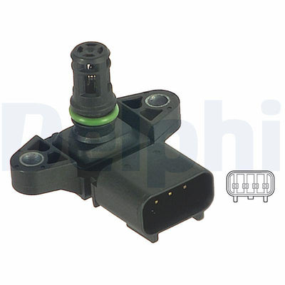 Delphi PS10122 MAP Sensor High Accuracy Compatible with Ford Transit 2001-2005 — Engine Management Sensors