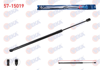 Veka 57-15019 Trunk Gas Strut 580mm / 595N Citroen C4 Picasso 2008-| Set of 2 — Support Rods & Struts