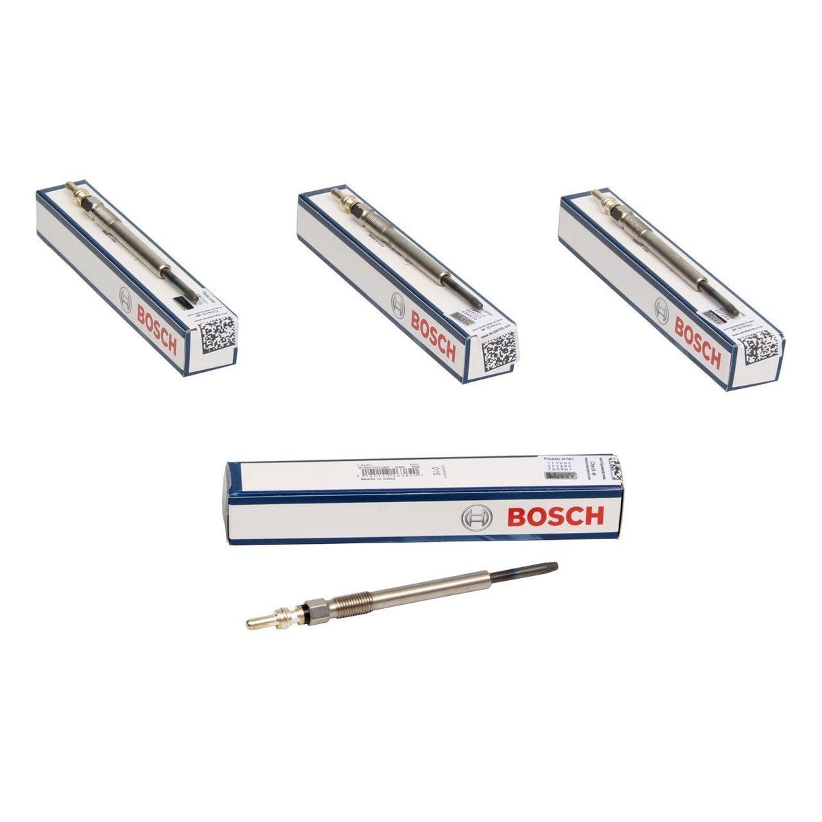 Bosch Opel Corsa D 1.3 Diesel Euro 4 Glow Plug Set - 4 Pieces — Coils & Plugs