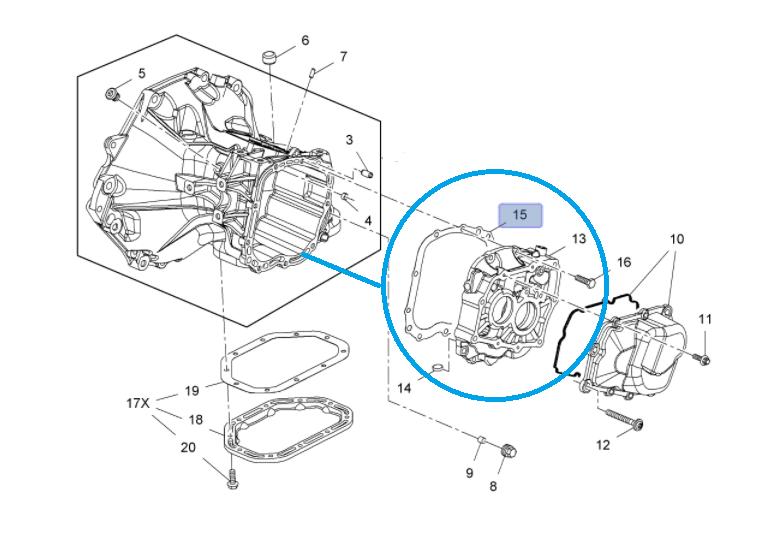 PSA 90345457 Opel Astra H F17 Transmission Ara Cover Gasket Genuine — Gaskets & Seals