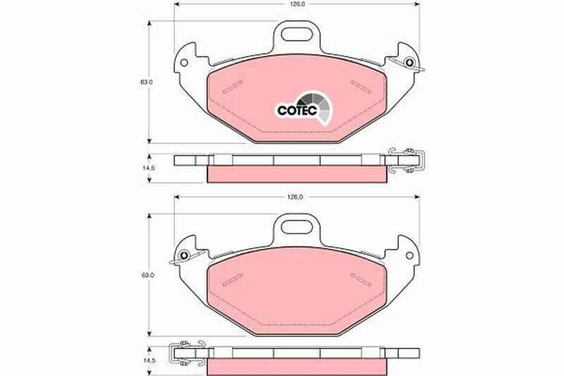 TRW GDB1353 Brake Pads for Laguna I Models