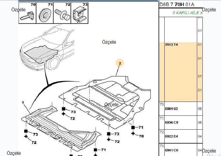 Bitapart BPE300021 Lower Oil Pan Muhafaza Sheet Metal Peugeot 407