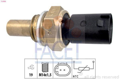 Facet 73350 Temperature Sensor Mercedes A208 W202 W203 W210 W461 W463 W639 03> — Temperature Sensors & Switches
