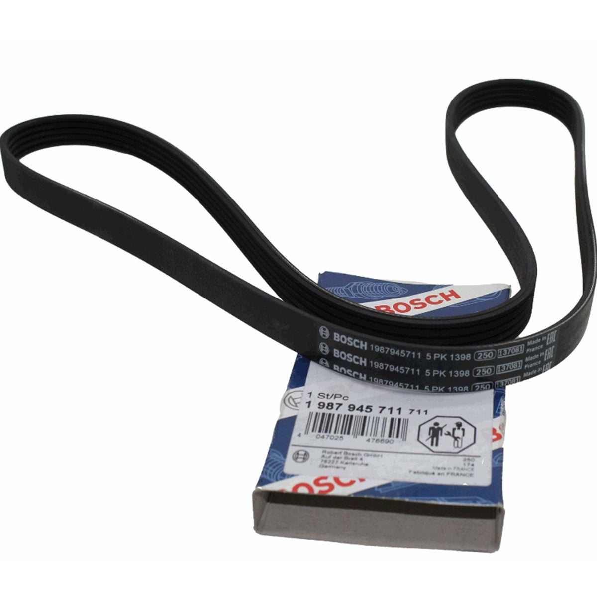 Bosch V Belt - Compatible with Opel Astra J 2012+ 1.4 Turbo — Belts