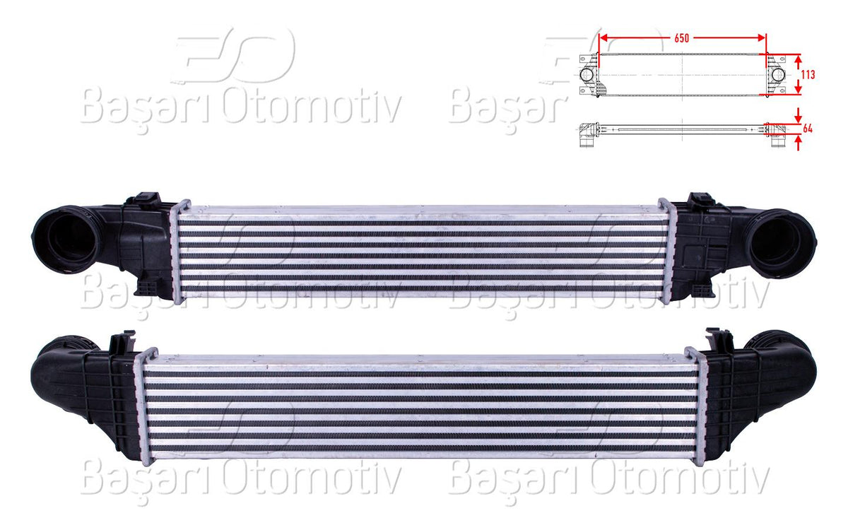 Wisco 3113838-00 Turbo Radiator (Intercooler) 650X113x64 Mercedes-Benz W211 E200 Kompressor E270 CDI E280 — Radiators & Fans