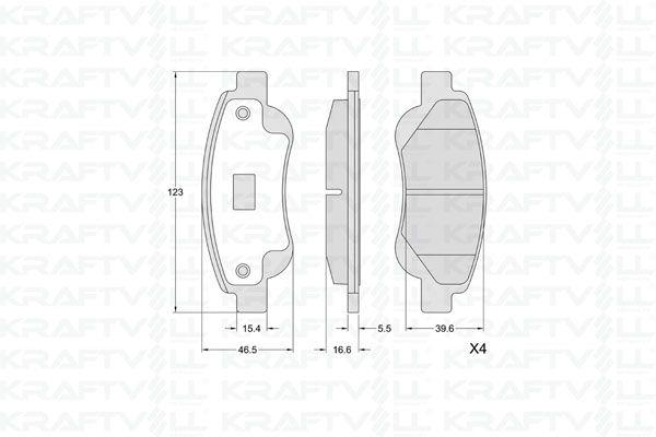 Kraftvoll 07010353 Front Brake Pad C1 1.0.1.4 HDi (06 / 05) P.107 1.0.1.4Hdi (06 / 05) Toyota Aygo 1.0 1.4Hdi — Brake Pads