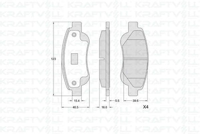Kraftvoll 07010353 Front Brake Pad C1 1.0.1.4 HDi (06 / 05) P.107 1.0.1.4Hdi (06 / 05) Toyota Aygo 1.0 1.4Hdi — Brake Pads