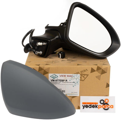 Viewmax VM977EBPR Opel Astra K Right Rear View Mirror Complete Electric Folding Heated Primed 7 with Connector — Mirrors