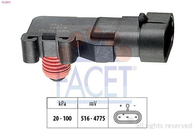 Facet 10.3011 Map Sensor Opel Astra G/H Vectra B/C Z16xe/Xep — Engine Management Sensors