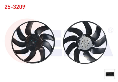 Veka 25-3209 Fan Motor (Motor + Pervane) Water Radiator Opel Vectra C 1.6 16V 2002-2008 — Motors, Pumps & Antennas