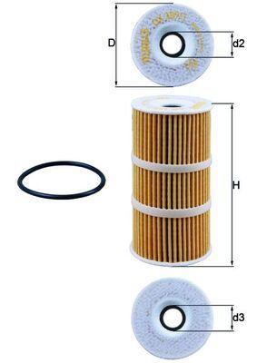 Mahle OX389/1D Oil Filter Mercedes Vito 447 Renault Master III Trafic III Opel Movano Vivaro B Nissan Qashqai X — Oil Filters