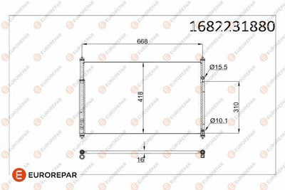 Eurorepar 1682231880 Radiator 97-00 — Radiators & Fans