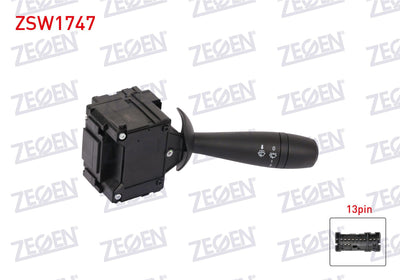 Zegen ZSW1747 Wiper Kumanda Arm 13 Pin Dacia Logan II 2013-/ Sandero II 2012-/ Dokker 2014-/ Renault Kangoo 2013 — Wipers