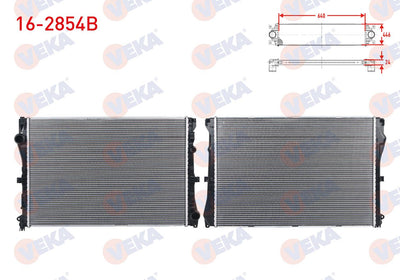 Veka 16-2854B Water Radiator Brazing Mercedes C Series (W205) C 180-C 200-C 200 D-C 220 Bluetec-C 250 Blue — Radiators & Fans