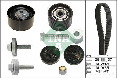 INA 530063810 Camshaft Bearing Kit Timing Belt Kit Renault Megane II-III Laguna II-III Scenic II 2.0 16V F4R 01- — Belts