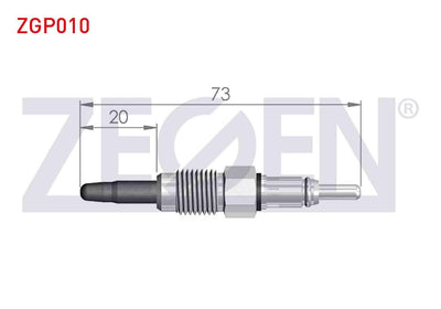 Zegen ZGP010 Glow Plug 12V Volkswagen Passat (3B3) 1.9 TDI 2000-2005 / Bora (1J2) 1.9 TDI 1998-2005 / Golf IV — Coils & Plugs