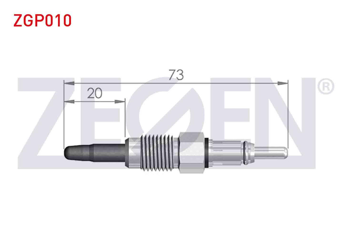 Zegen ZGP010 Glow Plug 12V Volkswagen Passat (3B3) 1.9 TDI 2000-2005 / Bora (1J2) 1.9 TDI 1998-2005 / Golf IV — Coils & Plugs