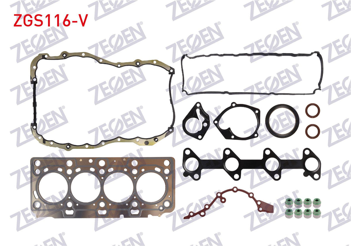 Zegen ZGS116-V Motor Set Gasket with Seal Clio / Megane / Fluence 1.5 dCi (Viton with Seal) — Gaskets & Seals